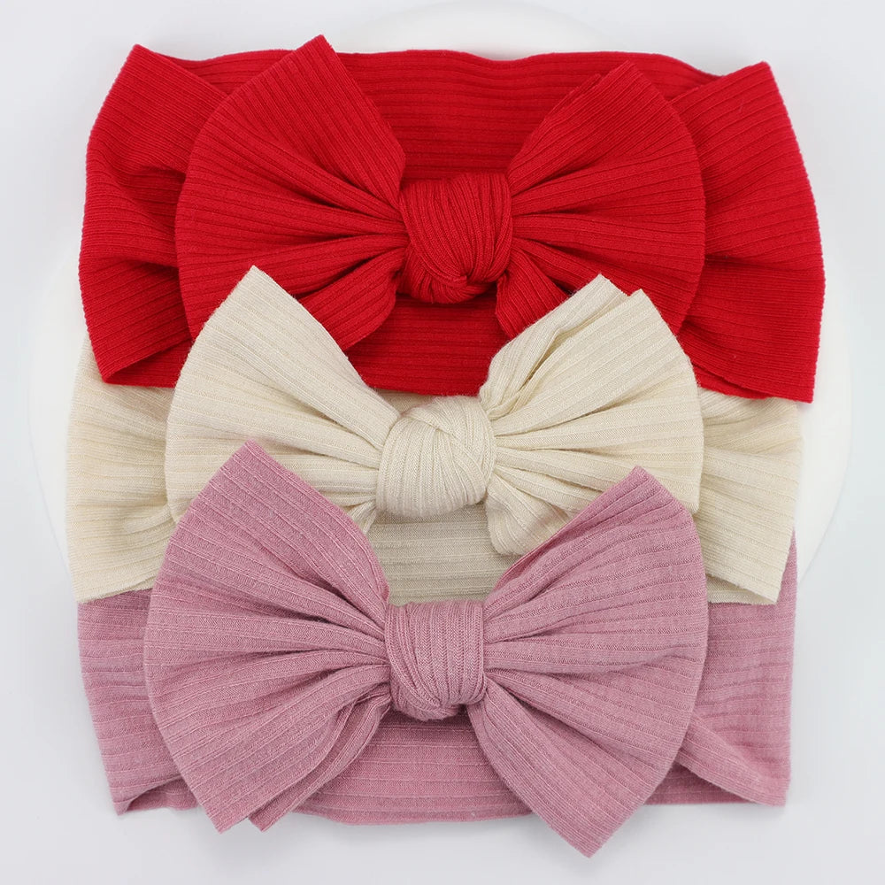 3Pcs/Lot Knit Baby Headband Bow