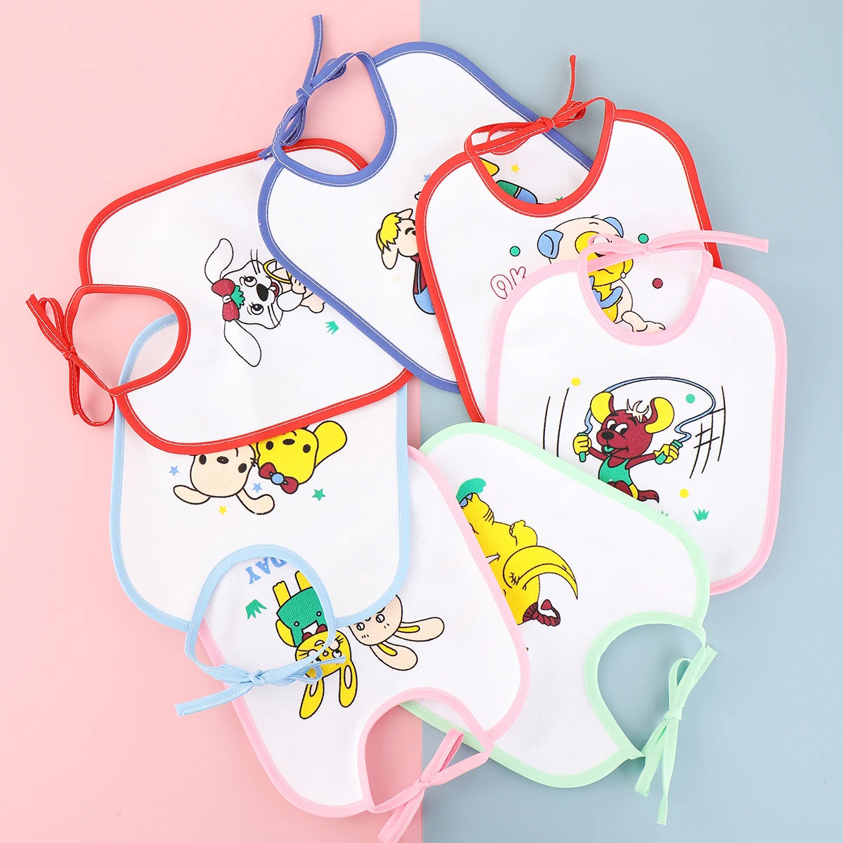 7pcs Mix Waterproof Bibs