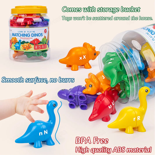 Matching Dinosaur Toy With storage bucket