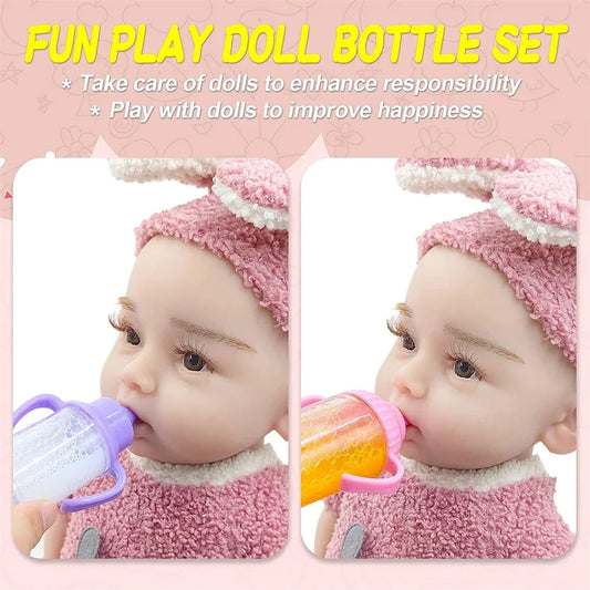 Large size Baby Doll Feeding Bottle Set