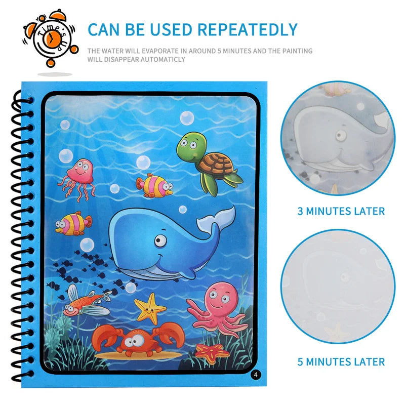 Magical Book Water Drawing Reusable