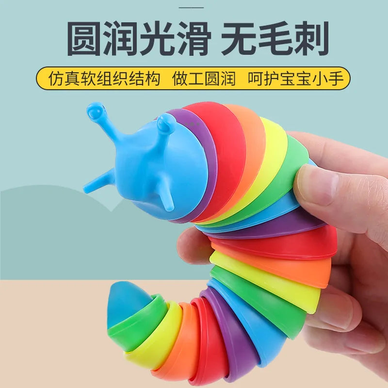 18cm 3D Colorful Slug Decompression Toy