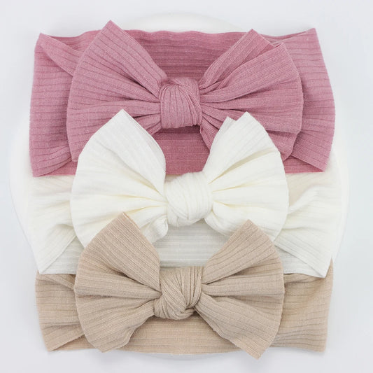 3Pcs/Lot Knit Baby Headband Bow