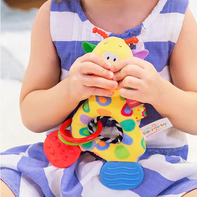 Baby animal hand-held rattle