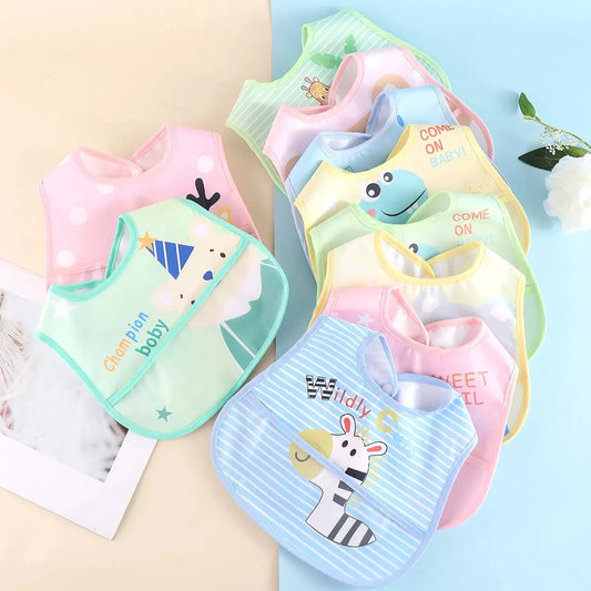 5pcs Cartoon Animals Waterproof Bibs