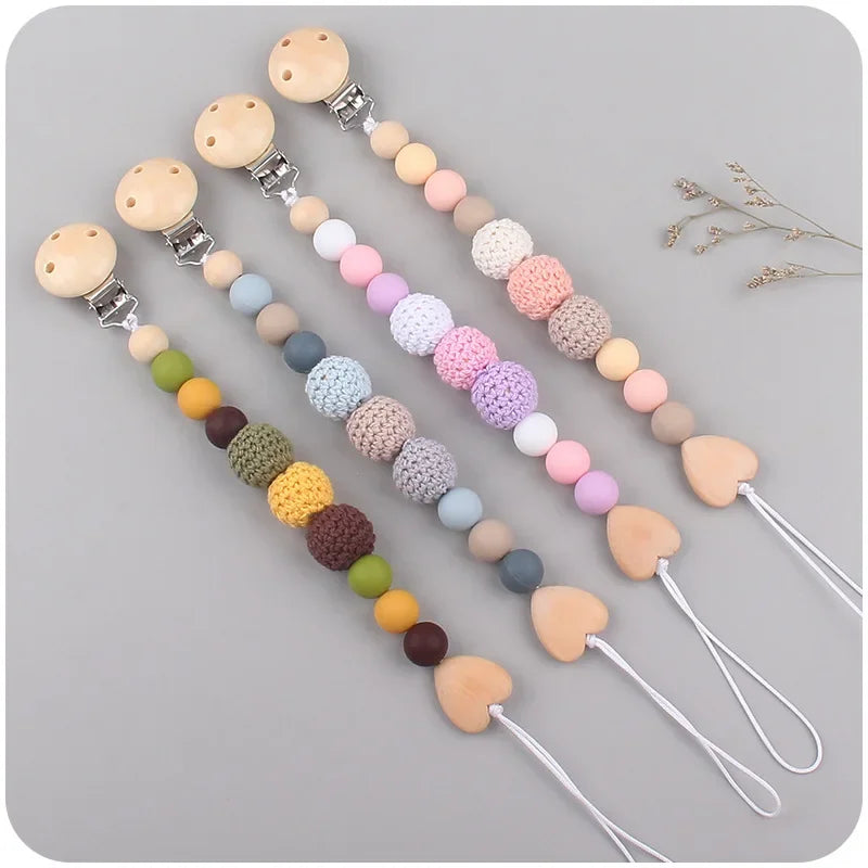 1-2pcs New Baby Pacifier Clips Teethers