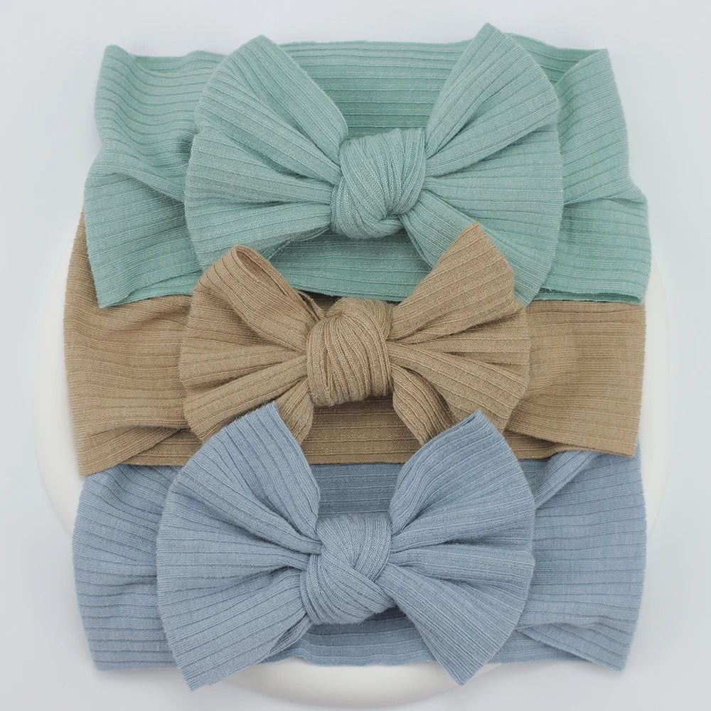 3Pcs/Lot Knit Baby Headband Bow