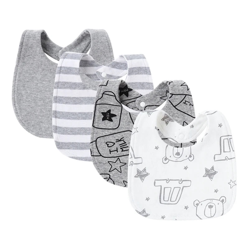 4Pcs Baby Bibs