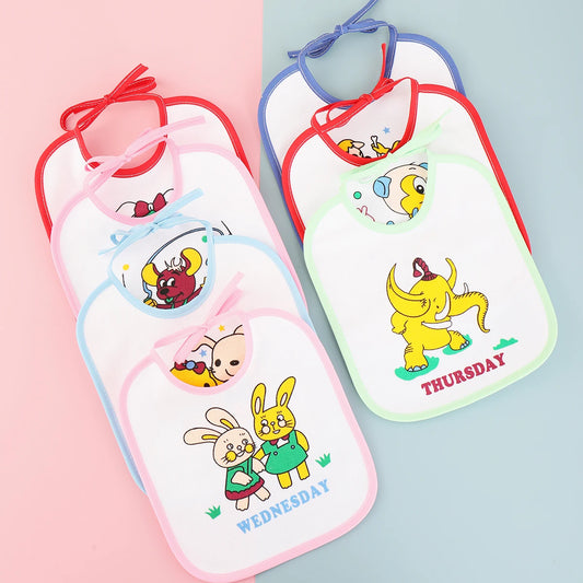 7pcs Mix Waterproof Bibs