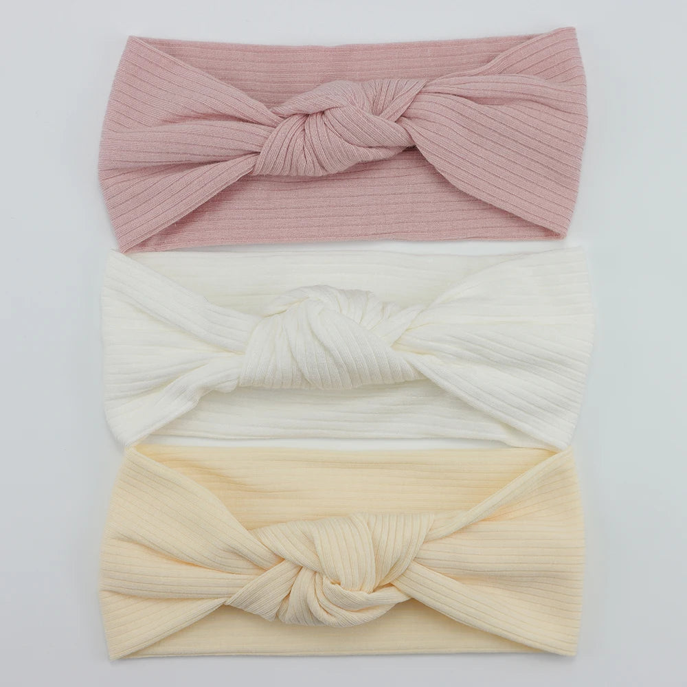 3Pcs/Lot Knit Baby Headband Bow