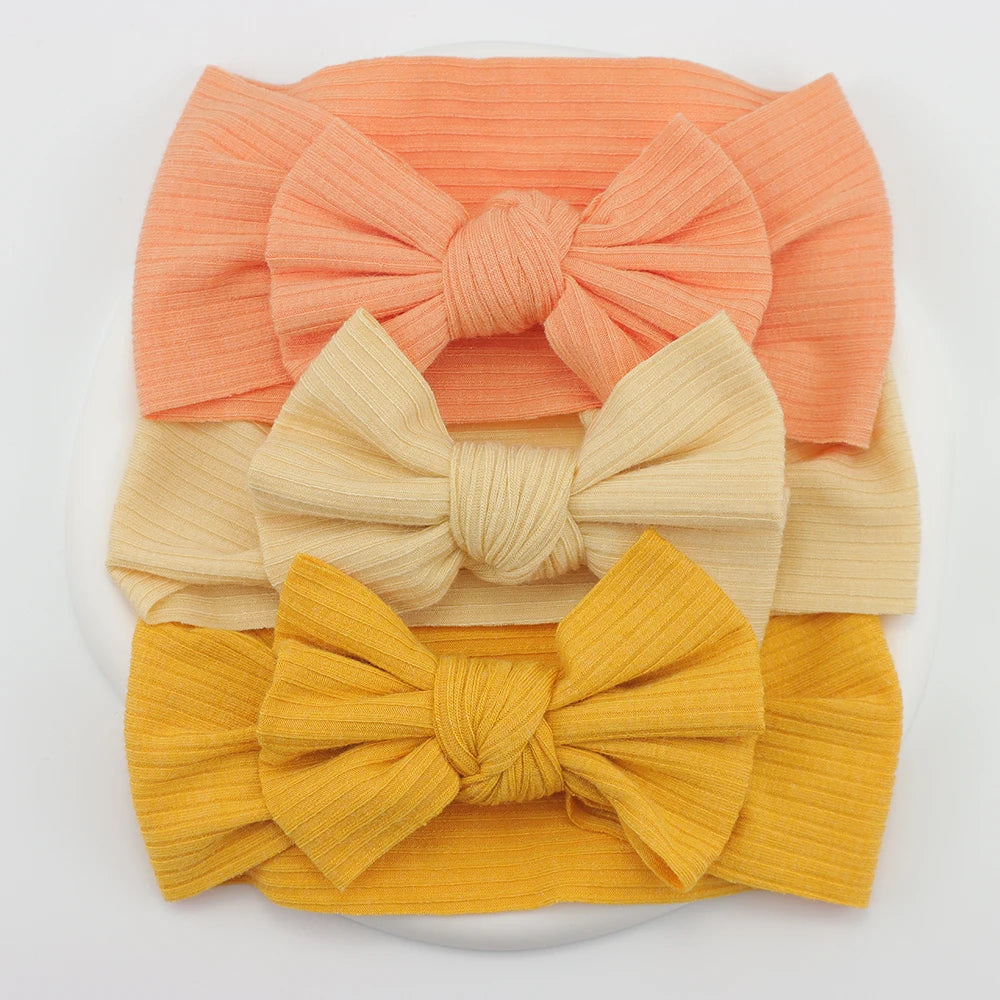 3Pcs/Lot Knit Baby Headband Bow