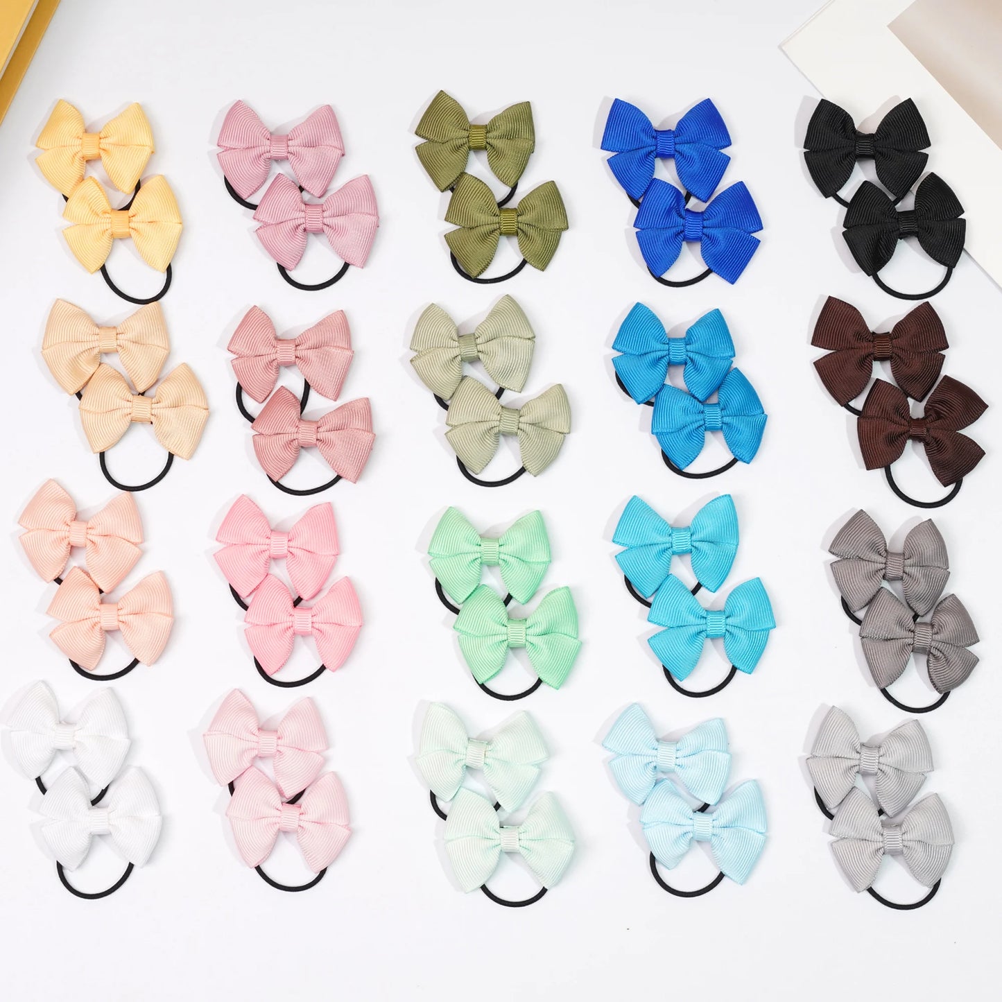 20/40/50 Pcs 2" Grosgrain Ribbon Pigtail Hair Bows