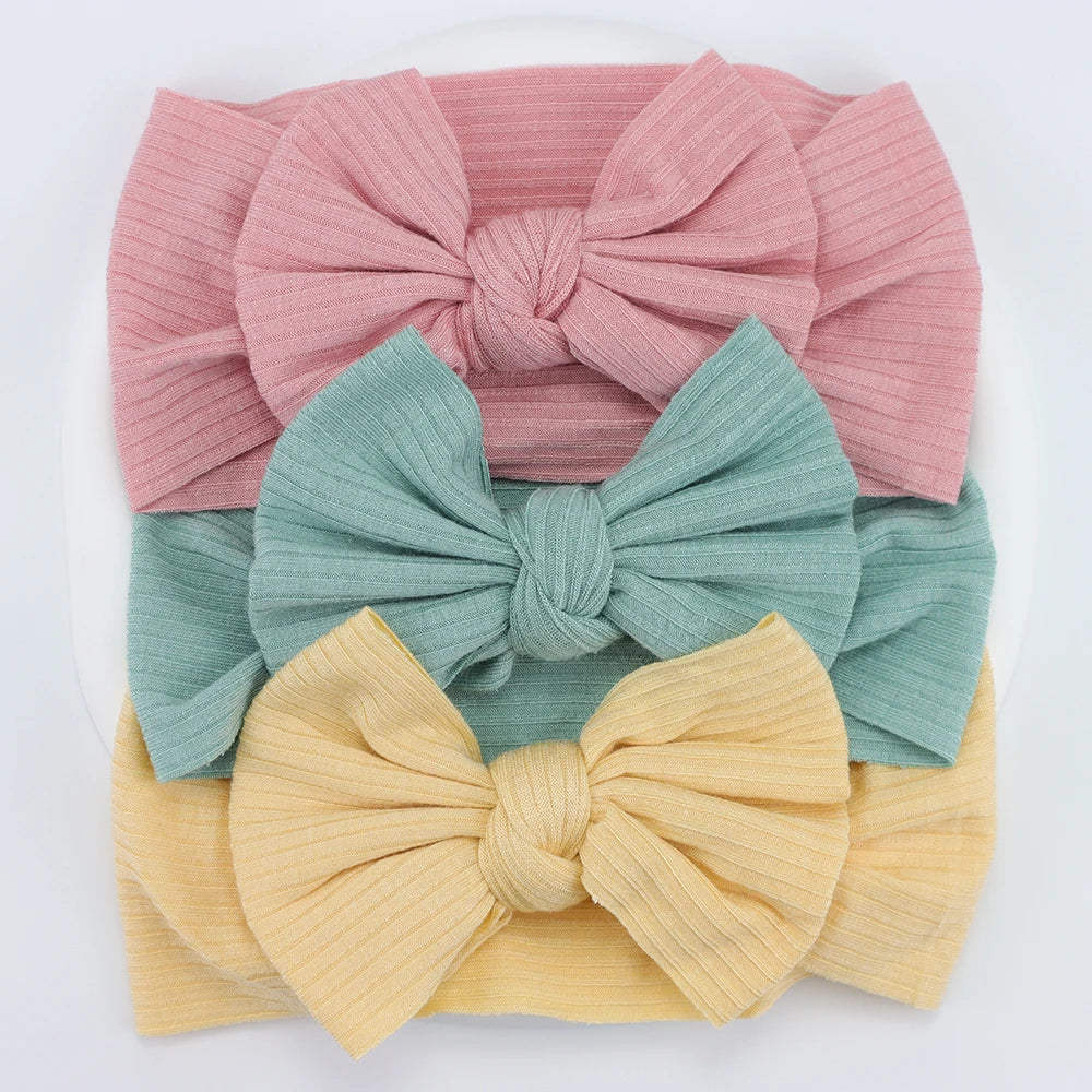 3Pcs/Lot Knit Baby Headband Bow