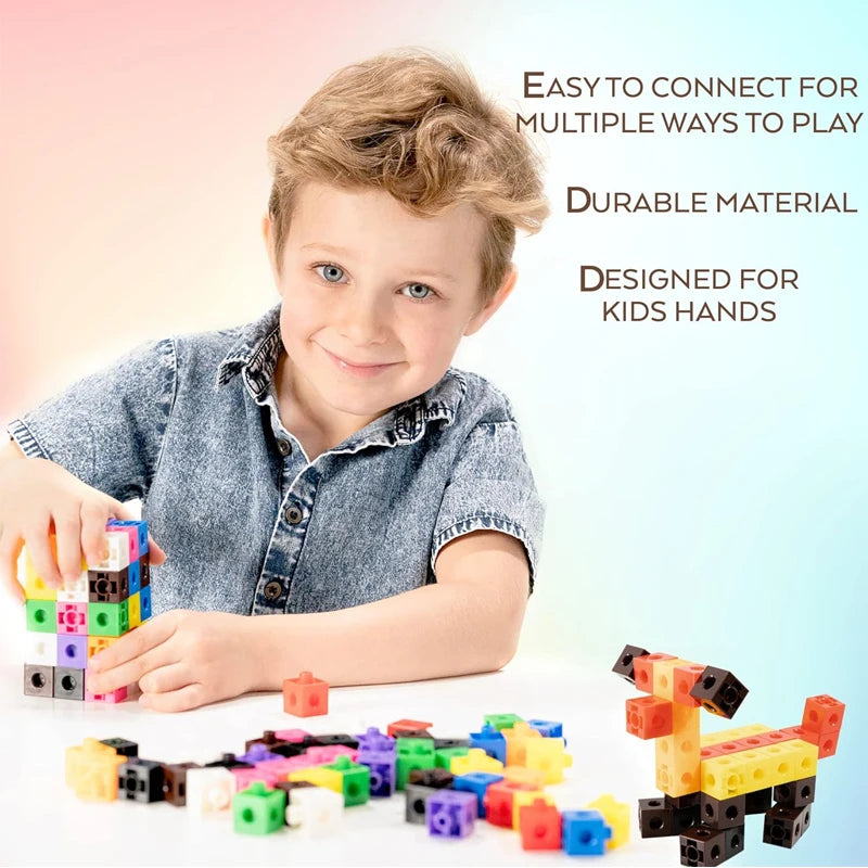 100pcs Connected Cube Toys For Counting