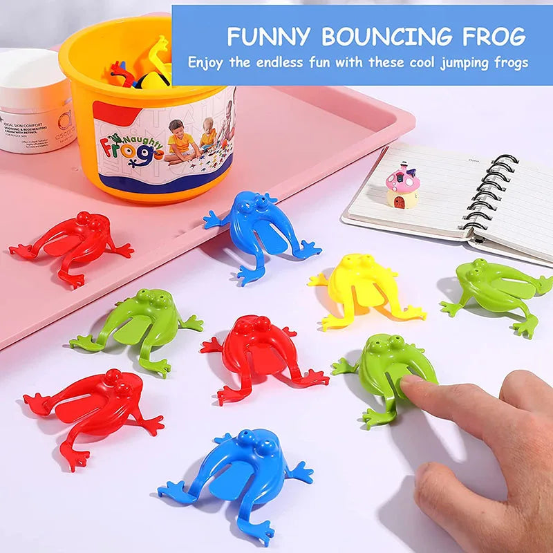 10-60Pcs Jumping Frog with Bucket Bounce