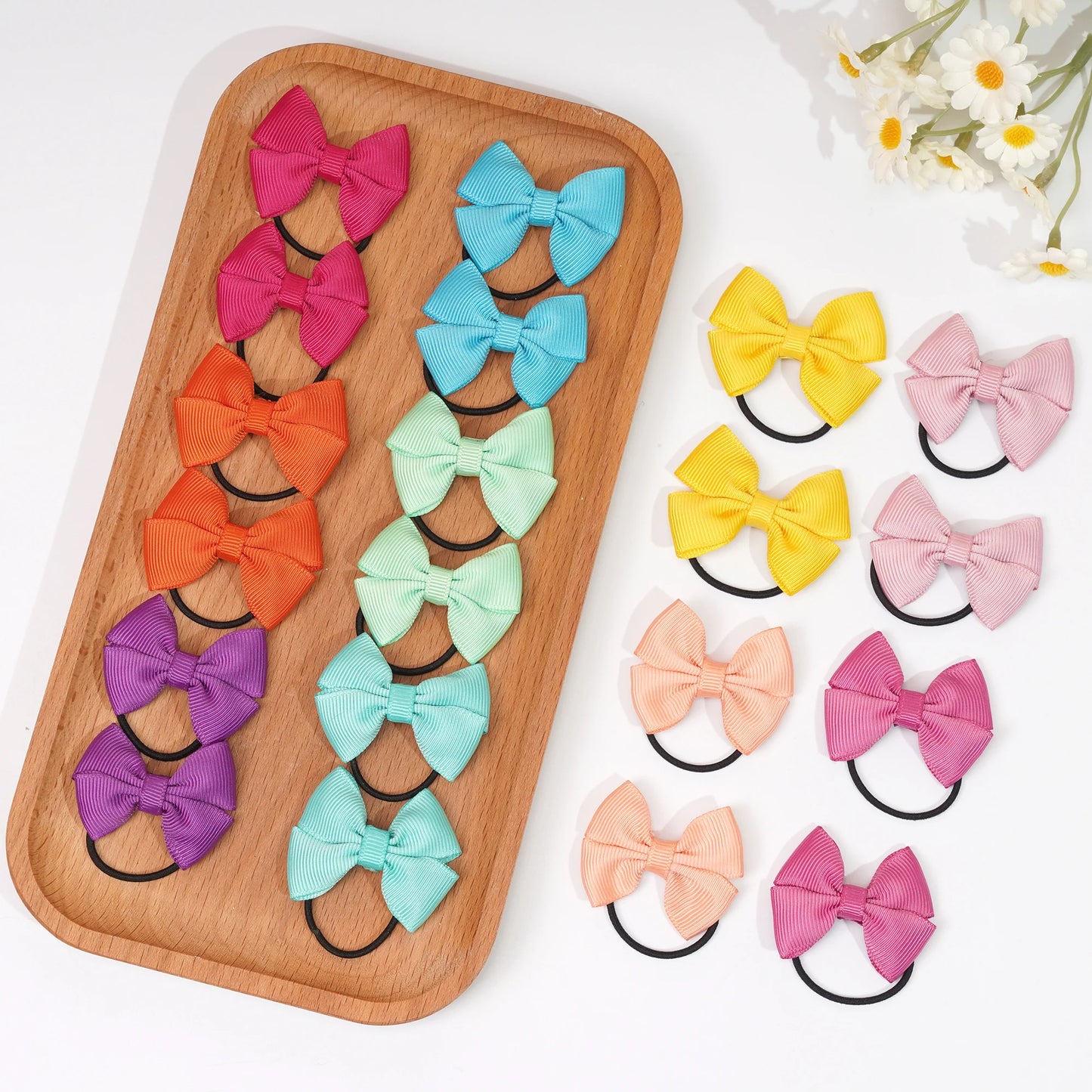 20/40/50 Pcs 2" Grosgrain Ribbon Pigtail Hair Bows