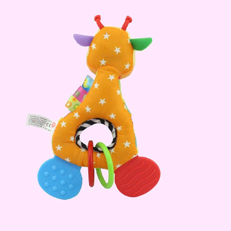 Baby animal hand-held rattle