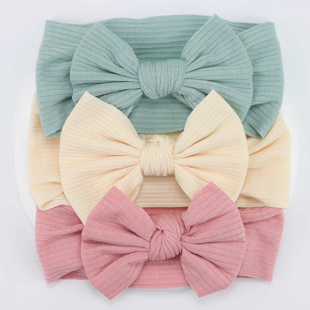 3Pcs/Lot Knit Baby Headband Bow