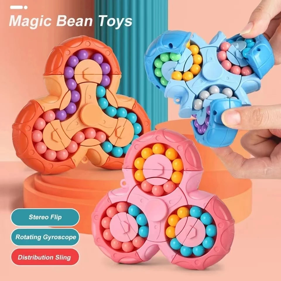 Magic Bean Six-sided Rotation Finger Magic Disk